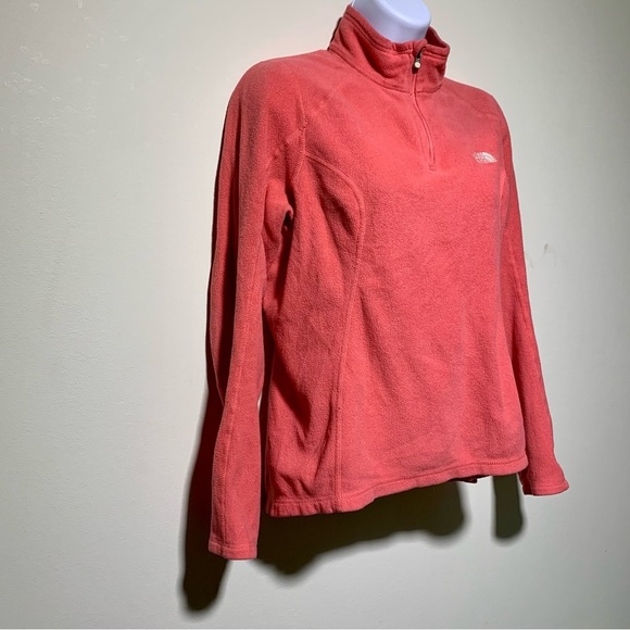 THE NORTH FACE WOMENS SMALL CORAL BASE LAYER THERMAL FLEECE COLLAR 1/4 ZIP - Picture 4 of 11